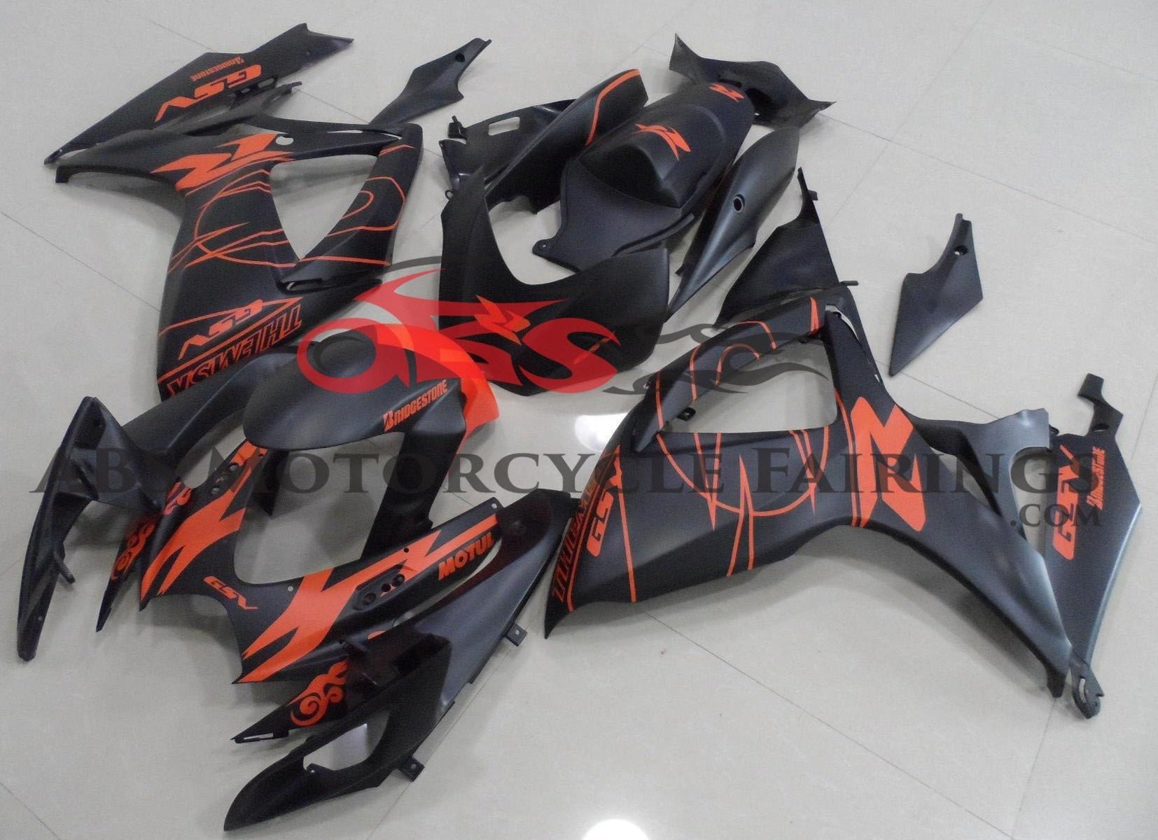 Suzuki GSXR600 (2006-2007) Matte Black & Matte Red Fairings