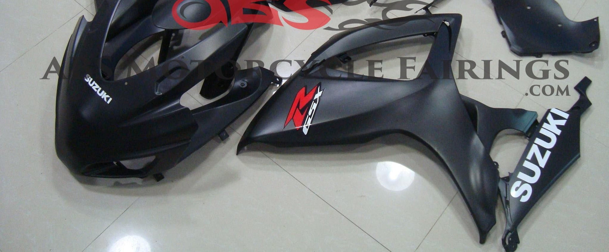 Matte Black Race Fairing Kit for a 2006 & 2007 Suzuki GSX-R600 motorcycle