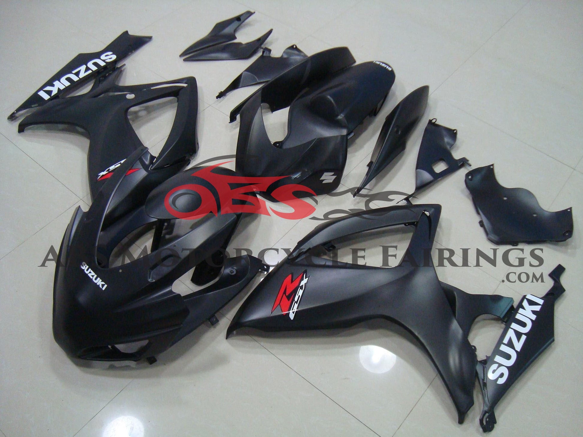 Suzuki GSXR600 (2006-2007) Matte Black Race Fairings