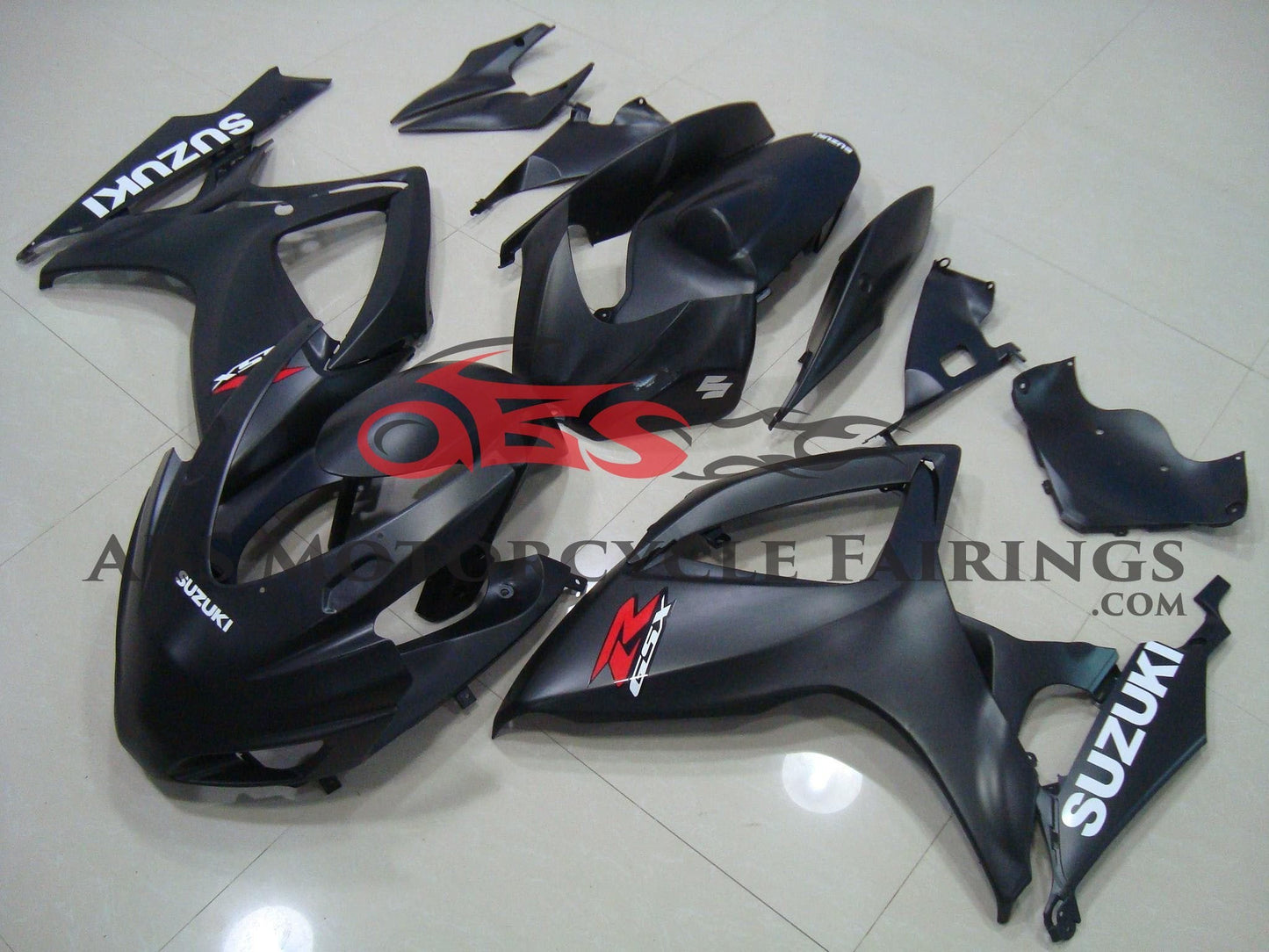 Suzuki GSXR600 (2006-2007) Matte Black Race Fairings