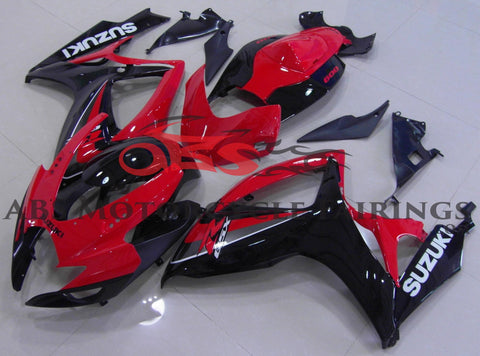 Red and Black Fairing Kit for a 2006 & 2007 Suzuki GSX-R600 motorcycle