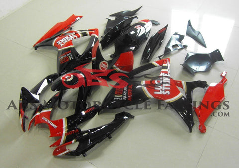 Suzuki GSXR750 (2006-2007) Black & Red Lucky Strike Fairings