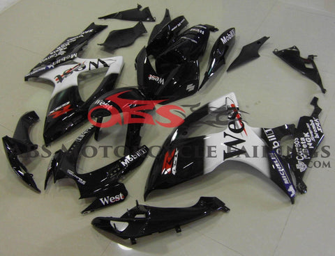 Suzuki GSXR600 (2006-2007) Black & White West Fairings