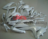White Fairing Kit for a 2008, 2009, & 2010 Suzuki GSX-R600 motorcycle