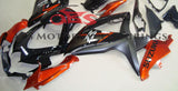 Suzuki GSXR600 (2008-2010) Black, Orange & Matte Black Fairings