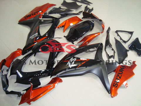 Suzuki GSXR600 (2008-2010) Black, Orange & Matte Black Fairings