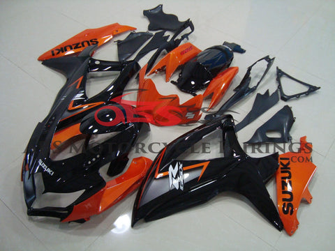 Suzuki GSXR600 (2008-2010) Black & Orange Fairings