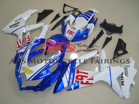 Suzuki GSXR600 (2008-2010) Blue & White FIAT Fairings