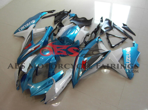 Suzuki GSXR750 (2008-2010) Light Blue & White Fairings