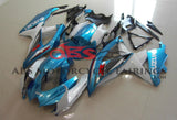 Light Blue and White Fairing Kit for a 2008, 2009, & 2010 Suzuki GSX-R600 motorcycle