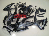 Black and Silver Tribal Fairing Kit for a 2008, 2009, & 2010 Suzuki GSX-R600 motorcycle