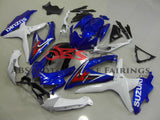 Blue and White Fairing Kit for a 2008, 2009 & 2010 Suzuki GSX-R750 motorcycle
