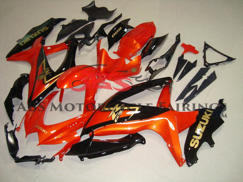 Suzuki GSXR600 (2008-2010) Orange, Black & Gold Fairings