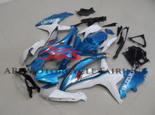 Light Blue and White Fairing Kit for a 2008, 2009 & 2010 Suzuki GSX-R750 motorcycle