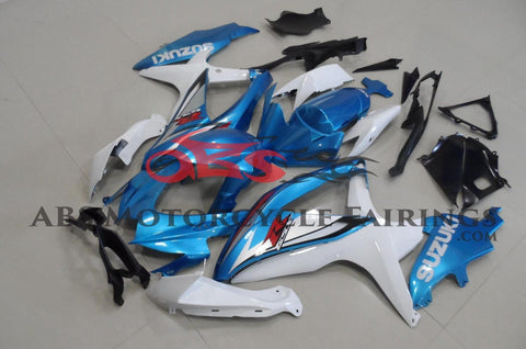 Suzuki GSXR600 (2008-2010) Light Blue & White Fairings