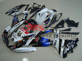Suzuki GSXR750 (2008-2010) White, Black & Blue Viru Fairings