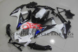 White, Black & Blue Fairing Kit for a 2008, 2009 & 2010 Suzuki GSX-R750 motorcycle