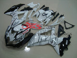 White Corona Fairing Kit for a 2008, 2009 & 2010 Suzuki GSX-R750 motorcycle.