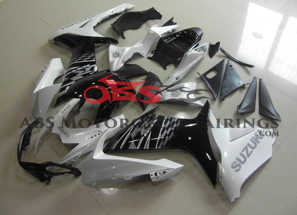 Suzuki GSXR600 (2011-2023) White, Black & Silver Fairings at KingsMotorcycleFairings.com