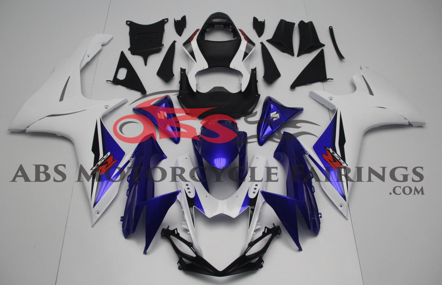 Suzuki GSXR750 (2011-2023) White & Blue Fairings