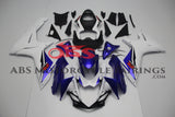 Suzuki GSXR750 (2011-2023) White & Blue Fairings