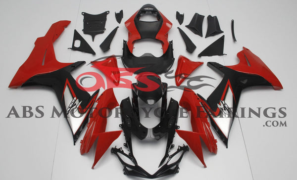 Suzuki GSXR600 (2011-2023) Red, Black & Silver Fairings at KingsMotorcycleFairings.com