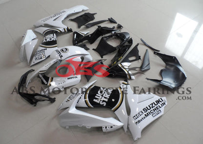 Suzuki GSXR750 (2011-2021) White & Black Lucky Strike Fairings