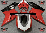 Red, White and Black Fairing Kit for a 2007, 2008, 2009, 2010, 2011 & 2012 Ducati 1198 motorcycle