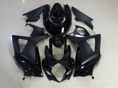 Gloss Black and Matte Black Fairing Kit for a 2007 & 2008 Suzuki GSX-R1000 motorcycle