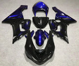 Black and Blue Fairing Kit for a 2005 & 2006 Kawasaki ZX-6R 636 motorcycle