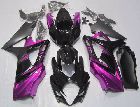 Suzuki GSXR1000 (2007-2008) Pink, Black & Silver Fairings