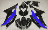 Black and Blue Fairing Kit for a 2008, 2009, 2010, 2011, 2012, 2013, 2014, 2015 & 2016 Yamaha YZF-R6 motorcycle
