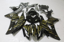 Yamaha YZF-R6 (2008-2016) Black, Silver & Yellow Flame Fairings