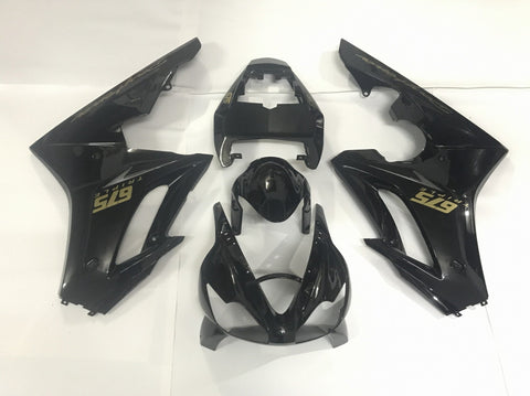 Black and Gold Fairing Kit for a 2009, 2010, 2011 & 2012 Triumph Daytona 675 motorcycle.