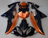 Black and Orange Fairing Kit for a 2008, 2009, 2010, 2011, 2012, 2013, 2014, 2015 & 2016 Yamaha YZF-R6 motorcycle