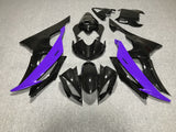 Black and Purple Fairing Kit for a 2008, 2009, 2010, 2011, 2012, 2013, 2014, 2015 & 2016 Yamaha YZF-R6 motorcycle