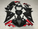 Black and Candy Red Fairing Kit for a 2012, 2013 & 2014 Yamaha YZF-R1 motorcycle