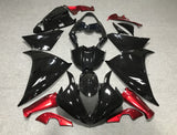 Black and Red Fairing Kit for a 2009, 2010 & 2011 Yamaha YZF-R1 motorcycle