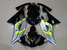 Black, Silver and Neon Yellow Fairing Kit for a 2008, 2009, 2010, 2011, 2012, 2013, 2014, 2015 & 2016 Yamaha YZF-R6 motorcycle