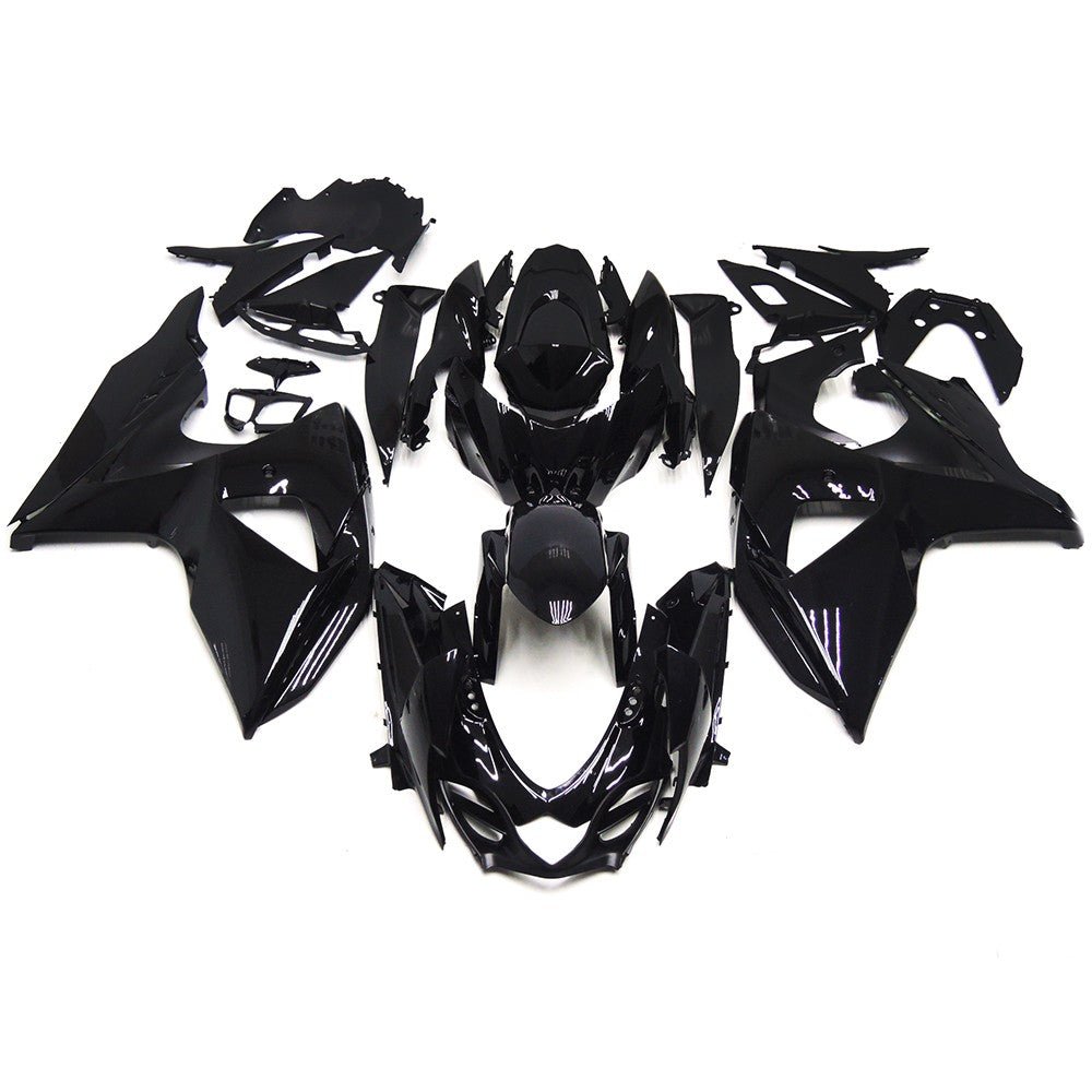 Gloss Black Fairing Kit for a 2009, 2010, 2011, 2012, 2013, 2014, 2015 & 2016 Suzuki GSX-R1000 motorcycle