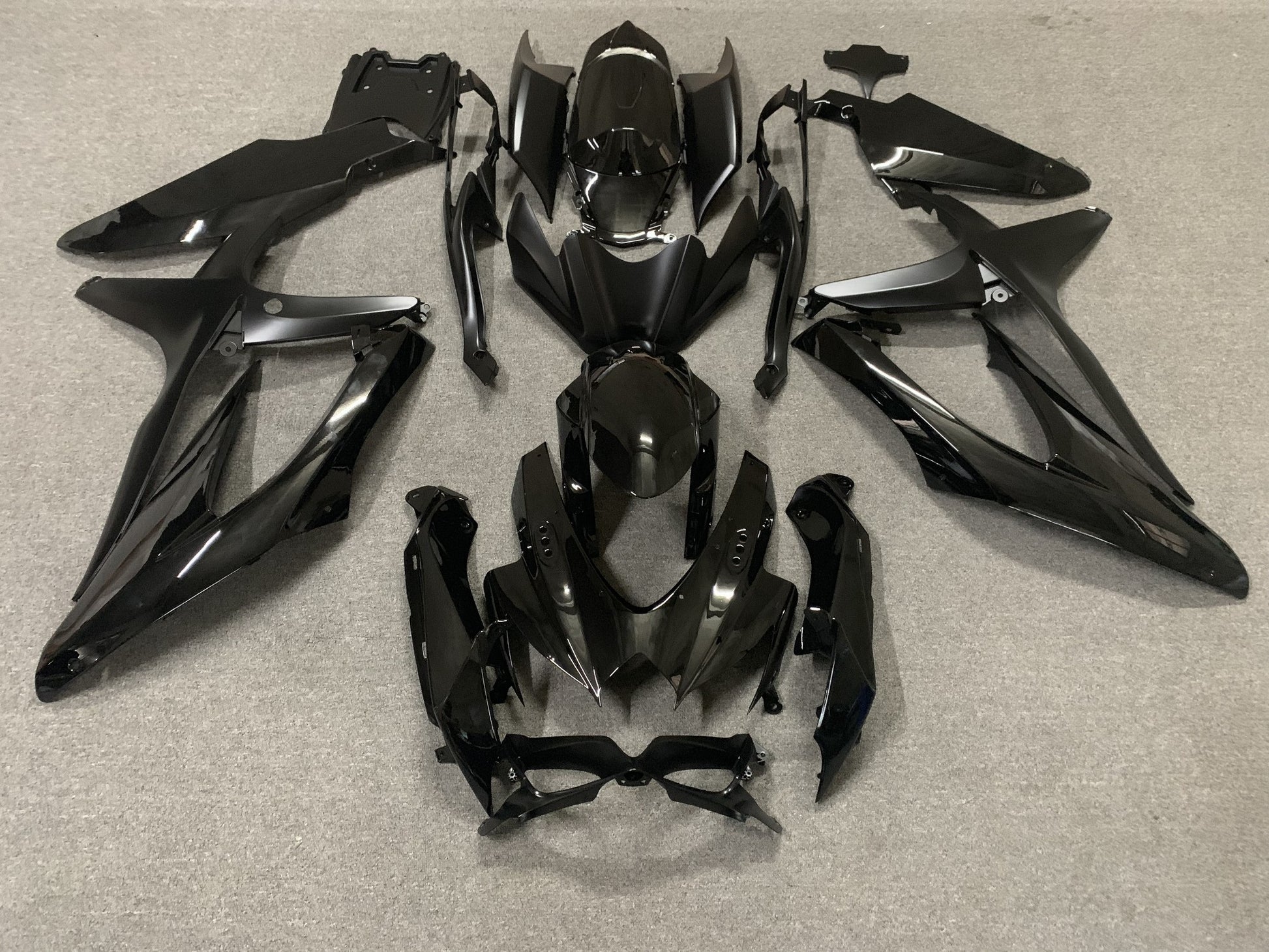 Gloss Black Fairing Kit for a 2008, 2009, & 2010 Suzuki GSX-R600 motorcycle