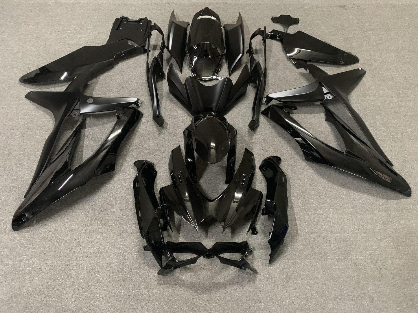 Gloss Black Fairing Kit for a 2008, 2009 & 2010 Suzuki GSX-R750 motorcycle