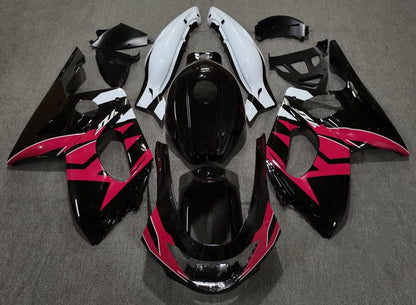 Black, Red and White Fairing Kit for a 1998, 1999, 2000, 2001, 2002, 2003, 2004, 2005, 2006 & 2007 Yamaha YZF600R motorcycle