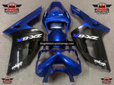 Fairing kit for a Kawasaki ZX6R 636 (2003-2004) Blue, Black & White