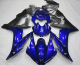 Blue and Matte Black Fairing Kit for a 2004, 2005 & 2006 Yamaha YZF-R1 motorcycle