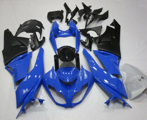 Fairing kit for a Kawasaki Ninja ZX6R 636 (2007-2008) Blue, Black & Matte Black