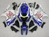 Blue and White Fiat Fairing Kit for a 1998, 1999, 2000, 2001, 2002, 2003, 2004, 2005, 2006 & 2007 Yamaha YZF600R motorcycle