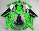 Green, Black and White Fairing Kit for a 2006 & 2007 Yamaha YZF-R6 motorcycle