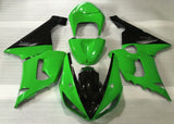 Green and Black Fairing Kit for a 2005 & 2006 Kawasaki ZX-6R 636 motorcycle