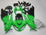 Green, Black and Matte Black Fairing Kit for a 2007 & 2008 Kawasaki Ninja ZX-6R 636 motorcycle